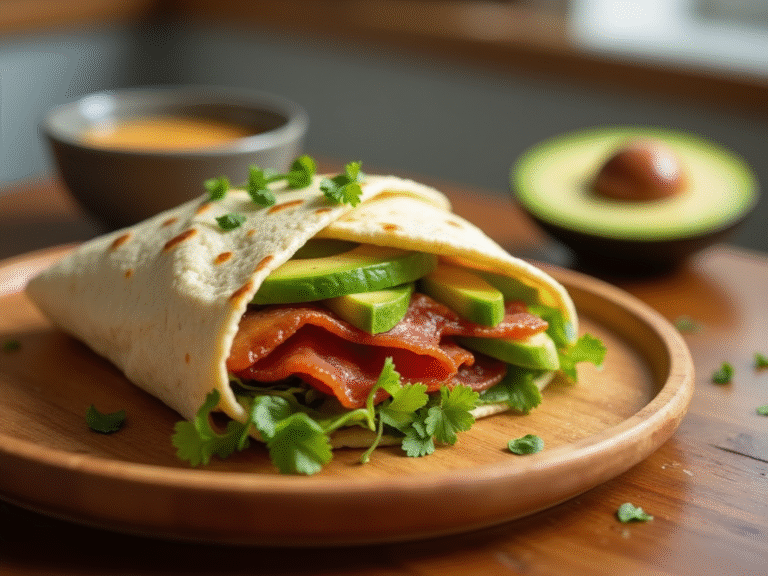 Avocado and Bacon Wrap Recipe | Easy and Flavorful Snack