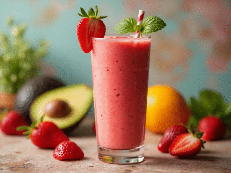 Strawberry Avocado Smoothie Recipe | Healthy & Delicious