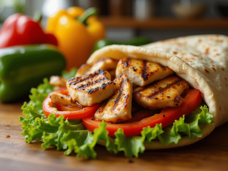 Grilled Veggie and Chicken Wrap Recipe | Easy, Healthy & Flavorful