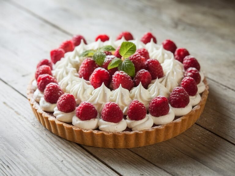 Raspberry Cream Tart Recipe | A Decadent, Sweet and Tangy Dessert