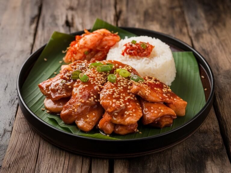 Chicken Dwaeji Bulgogi Recipe | Flavorful Korean BBQ Chicken with Sweet and Spicy Marinade”