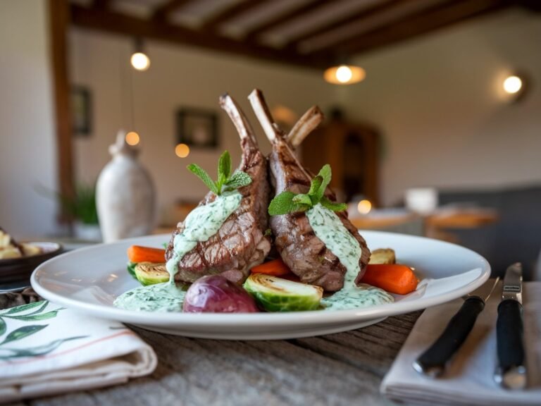 Lamb with Mint Yogurt Sauce Recipe | Tender Lamb with Fresh Mint Flavor
